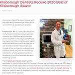 Cornerstone Dental is honored with the 2020 Best of Hillsborough Award in the category of Dentistry.